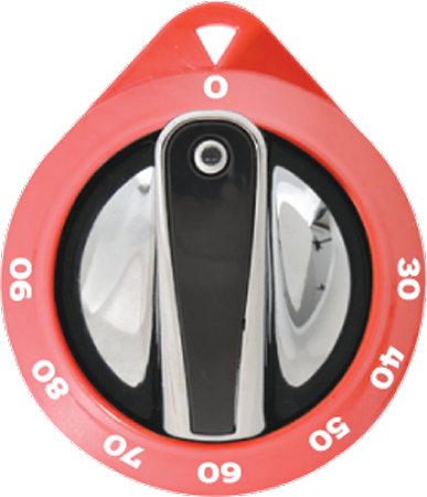 Doruk Düğme Tampon Baskılı 30-90°C Kırmızı/Beyaz