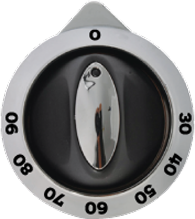 Kaftan Düğme Tampon Baskılı Dik 30-90°C Krom/Siyah