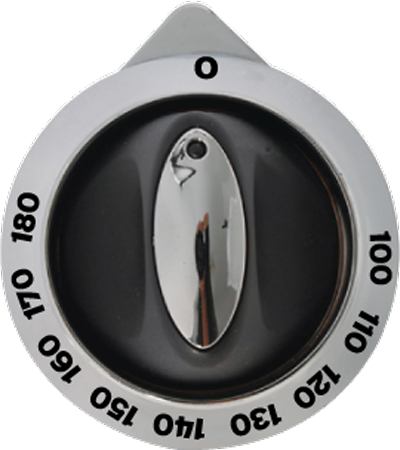 Kaftan Düğme Tampon Baskılı Dik 100-180°C Krom/Siyah