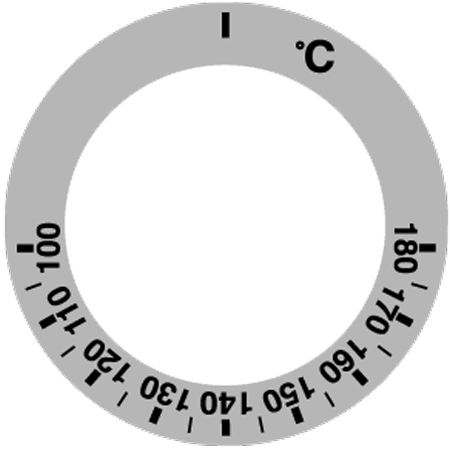 100-180°C Termostat Etiketi Gri/Siyah